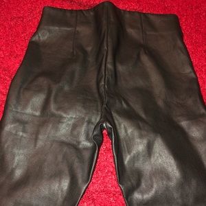 Faux leather pants